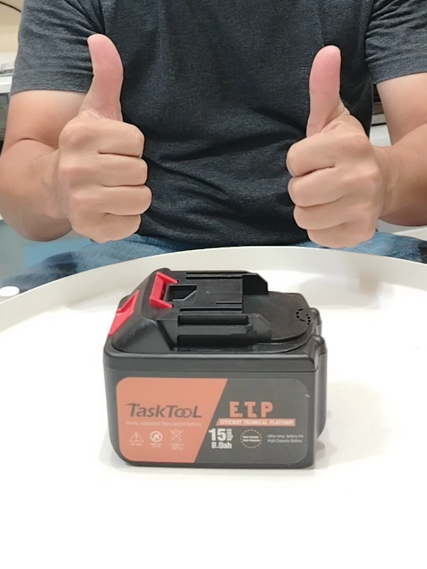 °TaskTool Battery 21V 15cells 8.0ah °EFFICIENT TECHNICAL PLATFORM (ETP) °Newly Upgraded Specialized Battery °Ultra-long battery life °High Capacity Battery #fyp #foryourpage #cordlesstools #battery #cordlessbattery 