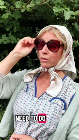 I learnt this vintage headscarf trick & many BLOOPERS in my attempt to film a tutorial L👀K   #housedress #bloopers #tutorial #grannychic #headscarf