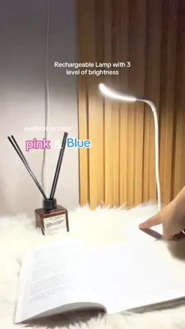 Rechargeable Table Lamp LED Stand 3 Levels Brightness Night Reading Desk Lamp. pink& blue color also available #readinglamp #rechargeablelamp #studylamp 
