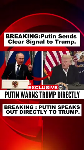 “Putin Sends Clear Signal to Trump” #UKNews #WorldUpdate #NewsToday #GlobalUpdate #TrendingNowUK               