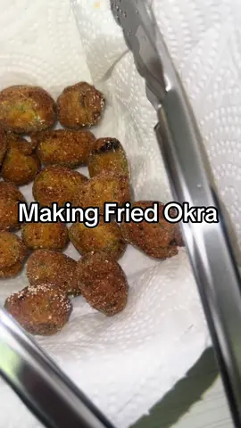 When the cravings call, you answer! 😋 #okra #friedokra #southernsnacks 