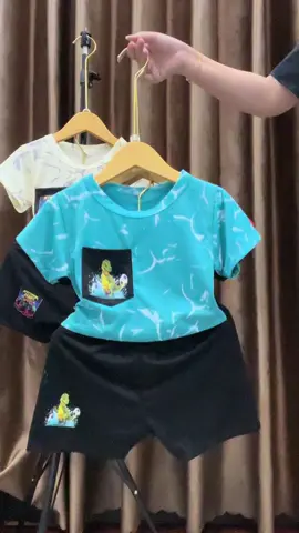 Bộ cộc tay bé trai chất cotton mềm mát#quanaobetrai #dobetrai #thoitrangtreem 