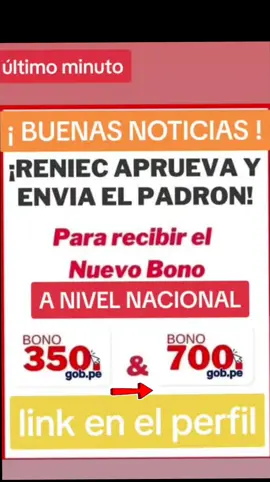#bono #gobiernodelperu #bono2025 #bonofamiliar #bonoalimentario #bonoescolar #bonoyanapay #bajosrecursos #listadebeneficiarios #verifica #nuevobono #bonodelgobierno #bonodelestado #fyp #fouryou #viraltiktok #parati