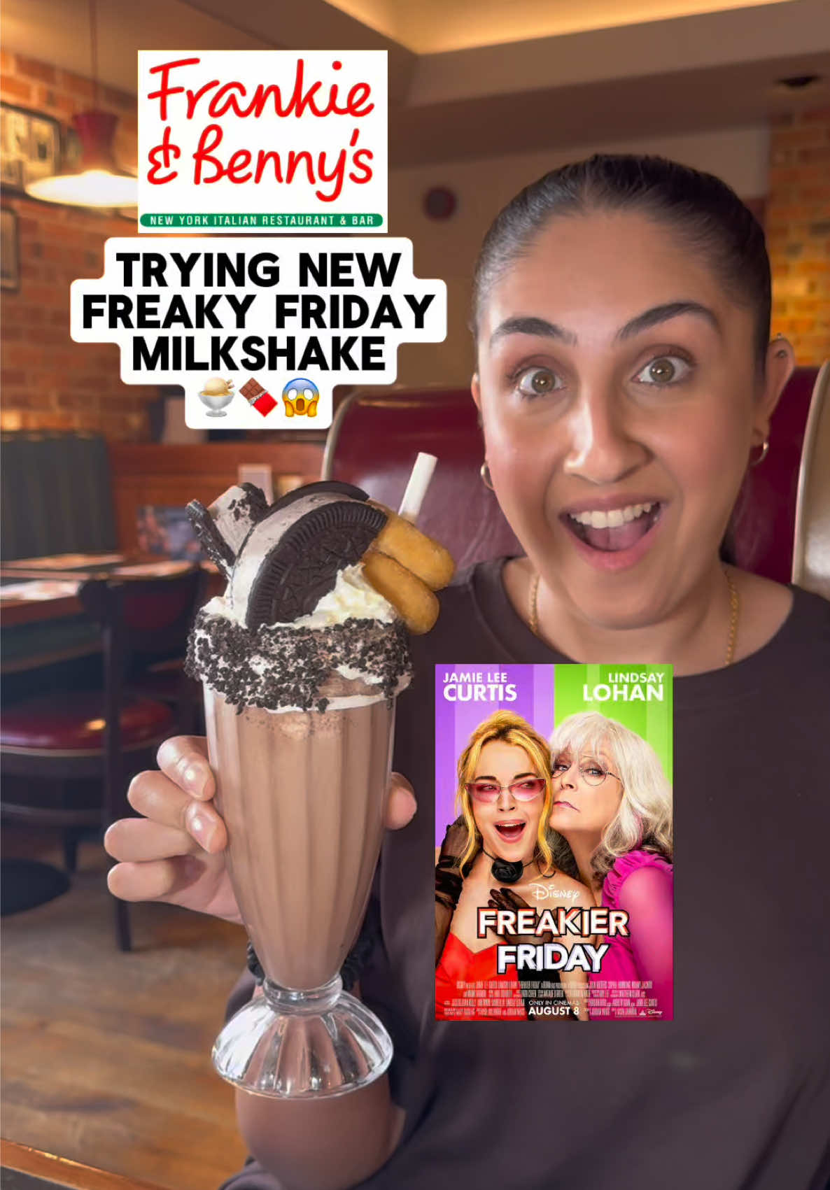 The Freaky Friday Milkshake has arrived at Frankie & Benny’s, let’s check it out! #freakyfriday #milkshake #freakierfriday #frankieandbennys #dudley 