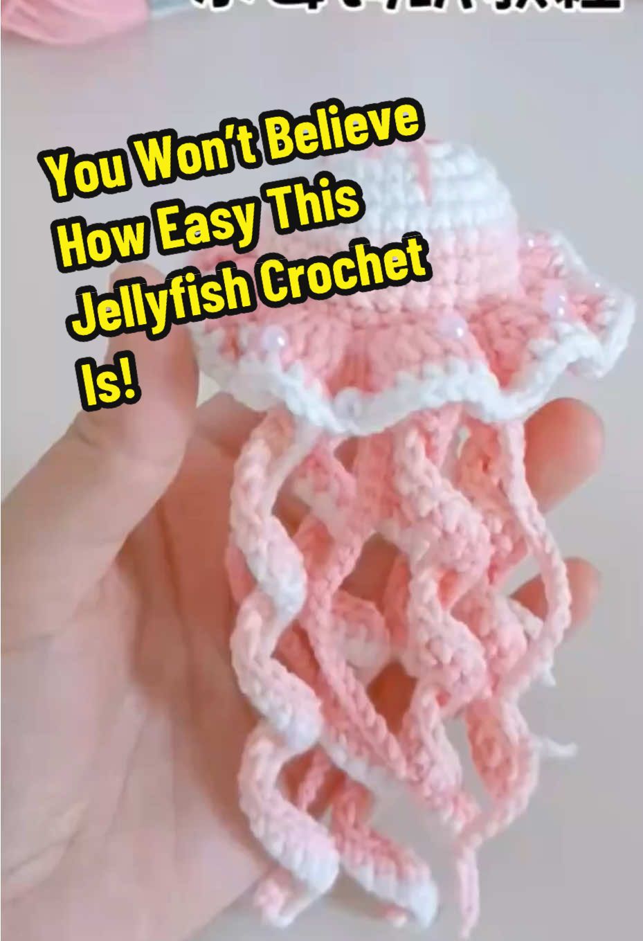 🧶 Crochet this cute jellyfish ornament! Step-by-step tutorial Perfect for beginners! #Crochet #Jellyfish #creatorsearchinsights #CrochetTutorial #Handmade”