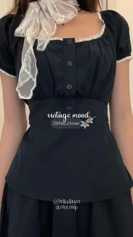 romantic vintage vibe🕰️📺🎶#vintageoutfit#29febcloset#hellodituyet #diyereview #fyp 