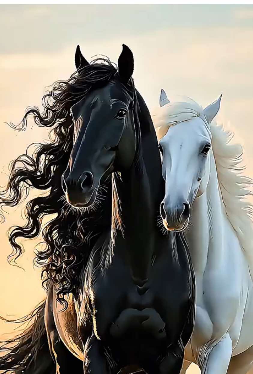 Wild Horses | Black and White #wildanimals 