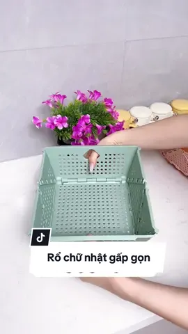 Rổ chữ nhật gấp gọn #fyp #giadungtienich #rogapgon #rogapgonchunhat #rodungdosieutiendung 