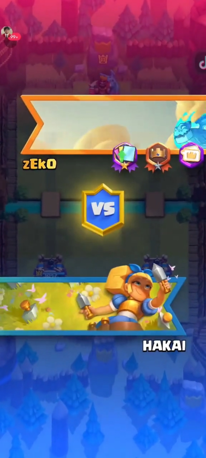 PARTIDA CONTRA ZEKITO! #clashroyalemoments #brawlstars #supercel #fyp #fortnite #games #freefire #juegos #supercell #clashroyale #clashofclans #paratii #hakai #zeko 