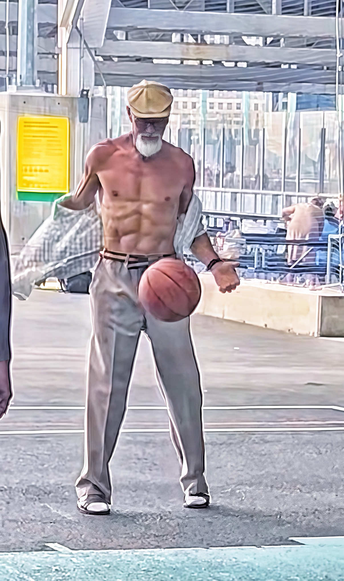 Don't boo me, l'm just getting started 💪😁🏀 Next drop coming soon 🔜  🎥🏋️‍♂️©️ @flagowy_trener  #fyp #fitoldboy #foryou #viral 