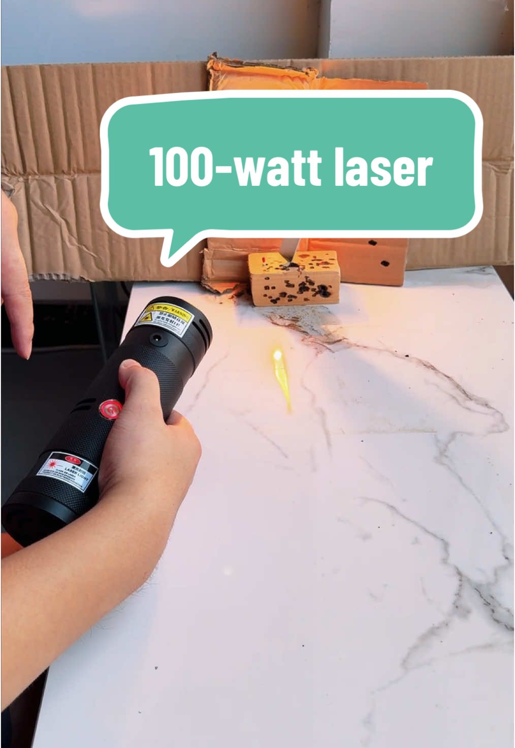 100-watt laser cutting blade#tiktok #laser #DIY #laserigniter #pump 
