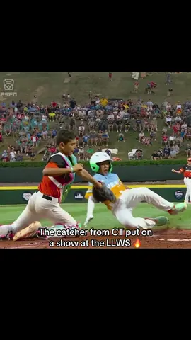 Saved a few runs behind the plate 😮‍💨 #LLWS #baseball #catcher #connecticut #LittleLeague 