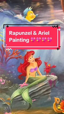 The final piece 💖 Prints available now❤️ 🔗 in bio #littlemermaid #rapunzel #ariel #disney #disneymerch 