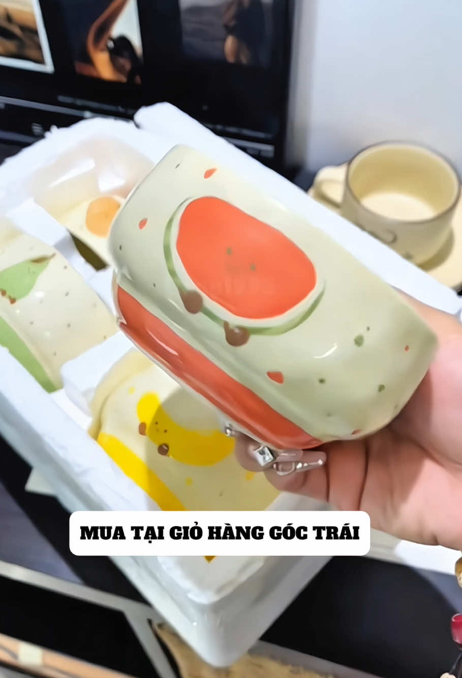 Bộ bát đĩa sứ tráng men cao cấp hoạ tiết hoa quả trái cây 🍊 🍉 🍌 🥑 #bobatsucaocap #batancomdethuong #batdiasucaocap #xuhuong #lalap1995 