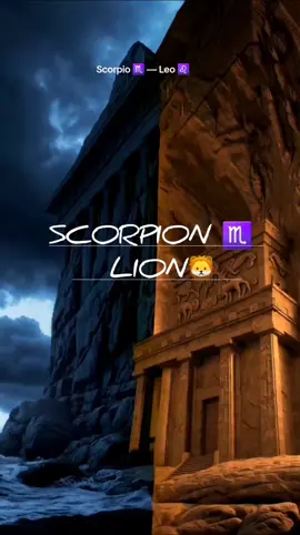 Scorpion dans l’ombre. Lion dans la lumière.   Scorpio vs Leo — two powers, one clash.   #astrologie #scorpion #lion #zodiaque 