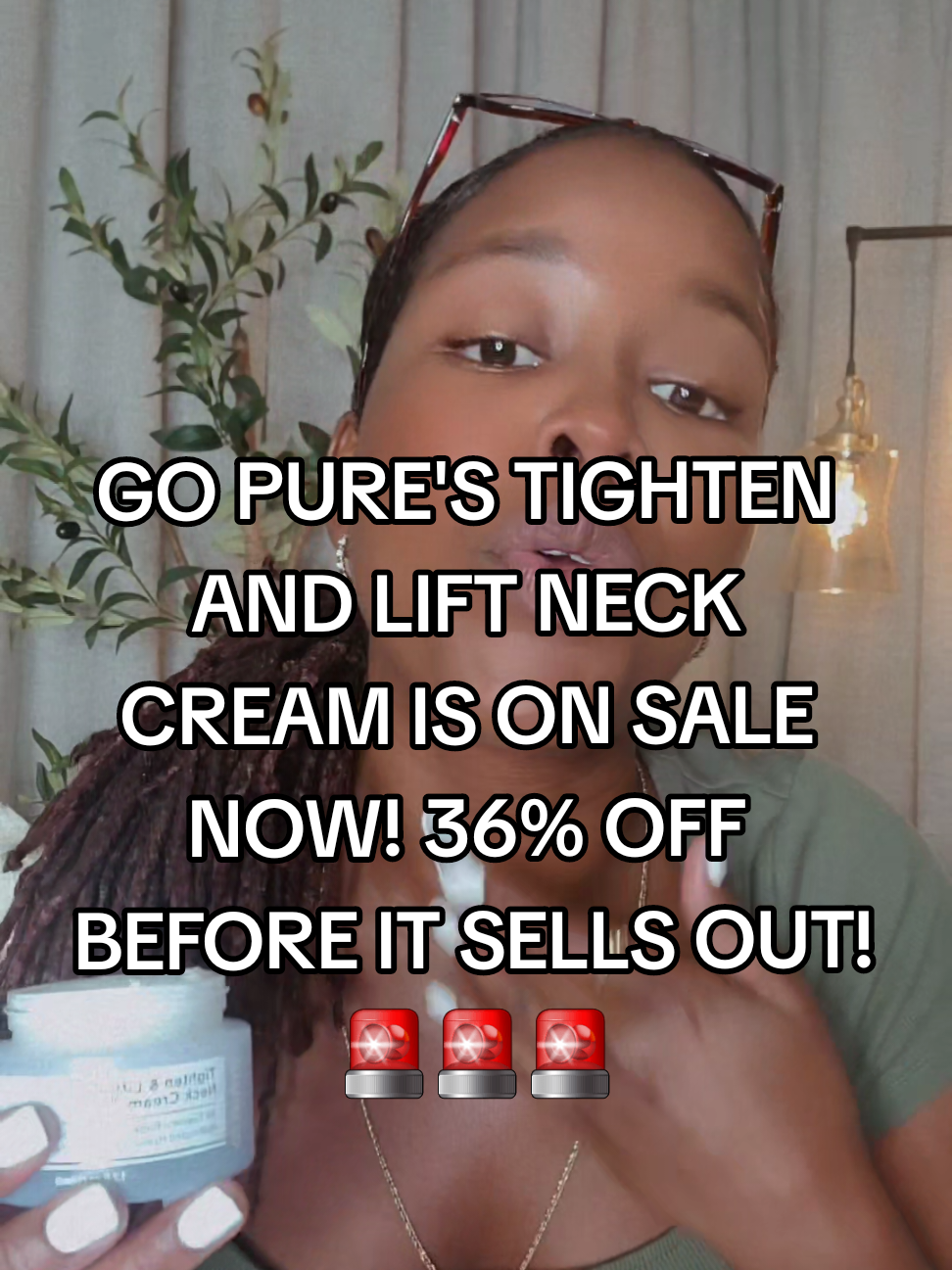GO PURE'S TIGHTEN AND LIFT NECK CREAM IS ON SALE RIGHT NOW! GET IT AT 36% OFF BEFORE IT SELLS OUT AGAIN!✨️ #skin #trending #fyp #neckcream #foryou 