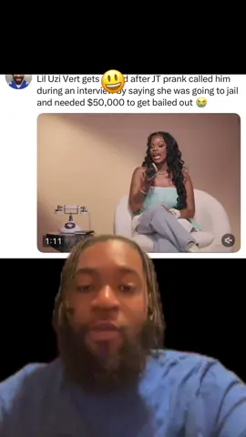 Lil Uzi Vert gets pissed after JT prank called him during an interview by saying she was going to jail and needed $50,000 to get bailed out #jt #pranked #liluzivert #lululemon #arrest 