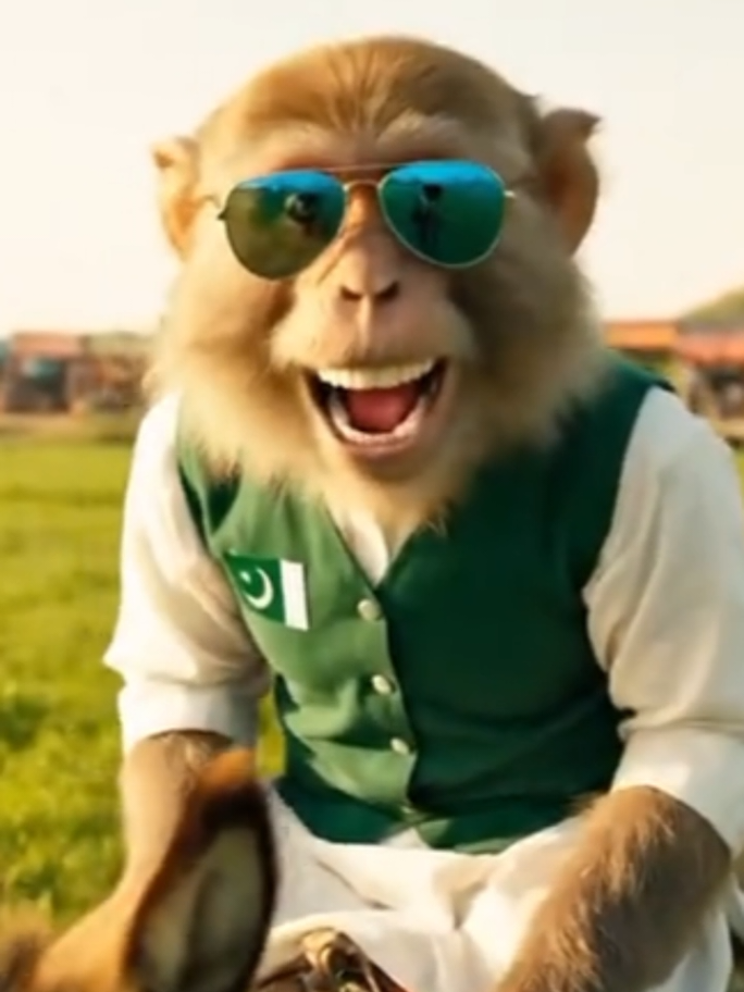 Tag Ijaz 🤣🤣🤣 Please tiktok dont under review my video #monkeyvideo #aivideo #veo3 #14august #fyp 