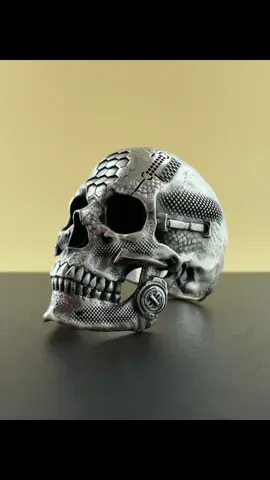 The OG TechSkull.1  Only available at GeoffThomasDesigns.com  #sterlingsilverjewelry #jewelry #skulljewelry #skull 