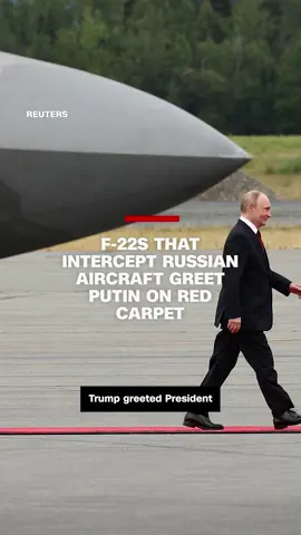 Four F-22 Raptors flanked the red carpet on the tarmac as Russian President Vladimir Putin arrived at Joint Base Elmendorf-Richardson for his meeting with US President Donald Trump. CNN's Natasha Bertrand details how these F-22s are are the same type of fighter jets that intercept Russian aircraft.