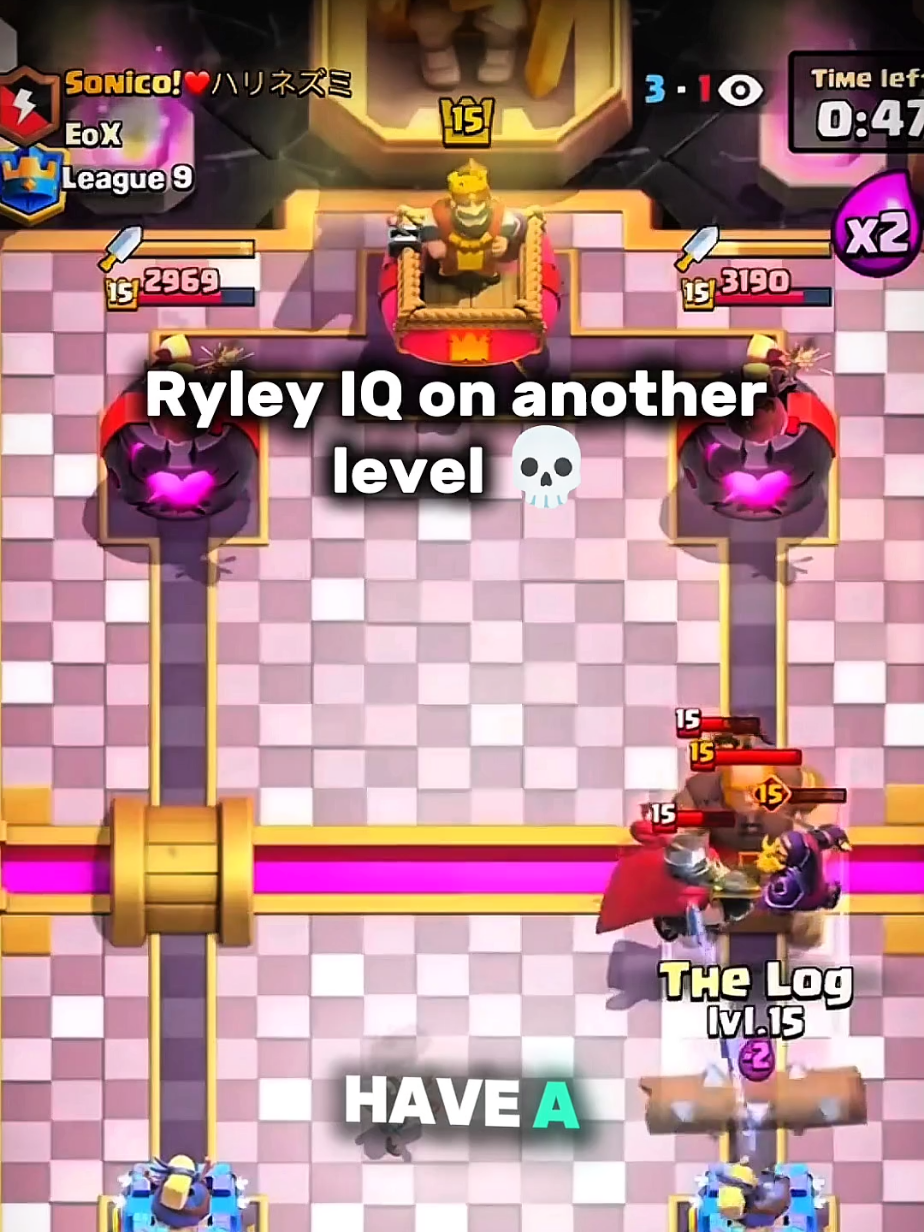 Ryley IQ on another level 💀  #clashroyale #cr #prediction #ryleycr #ryley 