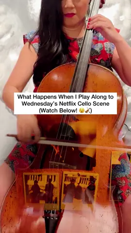 Wednesday Addams is back in Netflix Season 2 and the dramatic cello scene is everything. In this clip I play along to Prokofiev’s “Dance of the Knights” from Romeo and Juliet.  This video only features the ending play-along. Should I do the entire scene like this? If you want to play it too, my Wednesday cello score (sheet music) is available here → WendyLaw.com/shop or LINK IN BIO.  Save this and tell me if you want the full version. 🎻🖤 #wednesdaynetflix #wednesdayseason2 #wednesdayaddams #netflixseries #wednesdaycello    