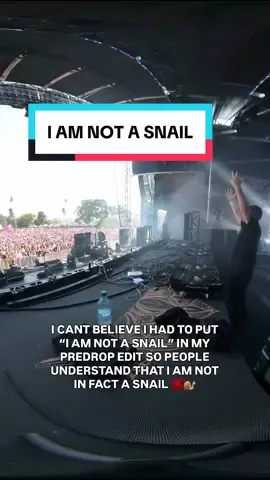 Bro is taking the “I am not a snail” trend way too far 🤣❌🐌 #dubstep #festival #edm 
