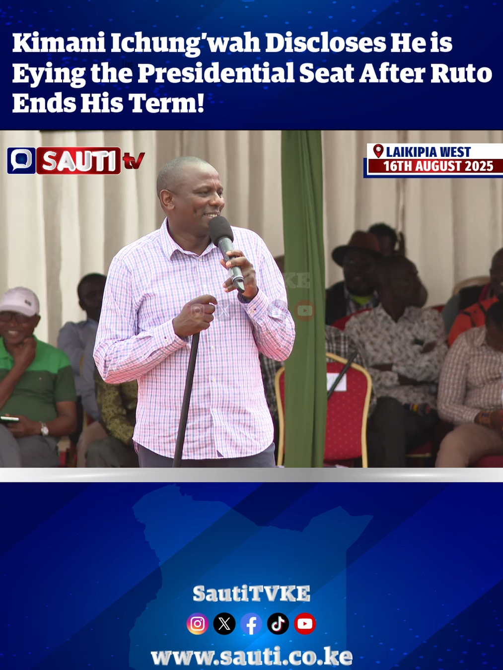 Kenya Kwanza Majority Leader Kimani Ichung’wah has dropped a political bombshell after revealing that he is eyeing the presidential seat once President William Ruto completes his term.