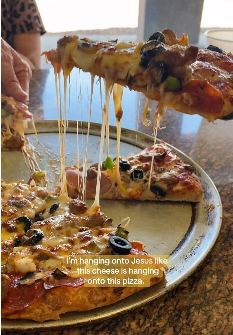 #givemejesus #jesuslovesyou #cheesepull #pizza 