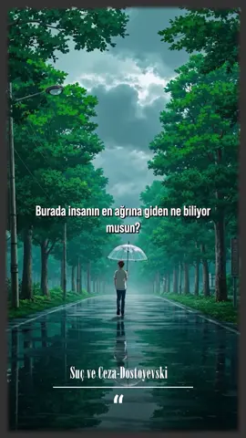 📖 Suç ve Ceza – Fyodor Dostoyevski “Burada insanın en ağrına giden ne biliyor musun? Onların yalan söylemeleri değil; yalan her zaman bağışlanabilir; tatlı bir şeydir çünkü yalan, insanı önünde sonunda gerçeğe götürür. Burada insanın ağrına giden şey, onların yalan söylemeleri değil, söyledikleri yalana kendilerinin de inanmaları.” Dostoyevski’nin başyapıtı Suç ve Ceza, insan ruhunun karanlık derinliklerini, vicdanın ağırlığını ve ahlakın sınırlarını sorgulayan bir eserdir. Bu alıntı, yalanın yalnızca başkalarına değil, kendimize söylediğimizde daha da tehlikeli hale geldiğini; gerçeği inkâr etmenin, insanın kendi varlığına ihanet olduğunu güçlü bir dille hatırlatır. — 🎙️ Seslendirme: Mazlum Kiper 📲 Daha fazla derinlikli alıntı ve sesli kitap bölümü için @bookiosturkiye’yi takip et. 📲 BOOKIOS – Yeni Nesil Kitap Uygulaması Çok Yakında! ⚖️ Tüm hakları Bookios’a aittir. İzinsiz kullanılamaz. #bookiosturkiye #dostoyevski #suçveceza #klasik #kitapalıntısı       