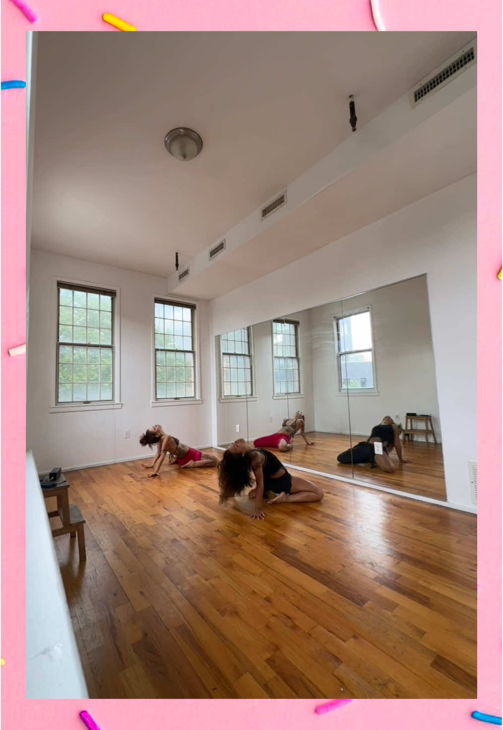 Hi, let's get sweet at the Ice Cream Pop-Up!  This class is all levels, dress cute & colorful, bring water!  PRICE: $20 single-person, OR $15 per-person if you bring a friend 𓂃 ࣪⋆🍨୨୧🍓 . ⊹ ₊ ݁. Location: Open Arts Studio - 68 Jay St., 6th Floor, Studio 605A Time: 4:00pm-6:00pm   If you have any questions, please send us a message Sofiaquezaire or @yojsenoj :) on the grammmm 🍦