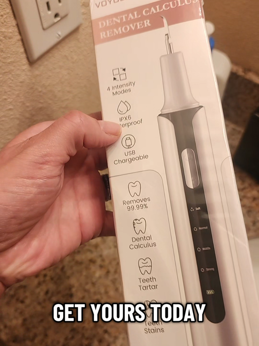 A dental tool that you can use at home! #dental #removeplaque #teeth #avoidthedentist #tiktokmademebuyit 