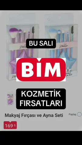 Bu salı Bim’e ruj, ped, göz kalemi çeşitleri geliyor. İlgilisine gönder, fırsatlardan haberdar olsun 🌸 Reklam değildir.  #bim #bimaktüel #makyaj 