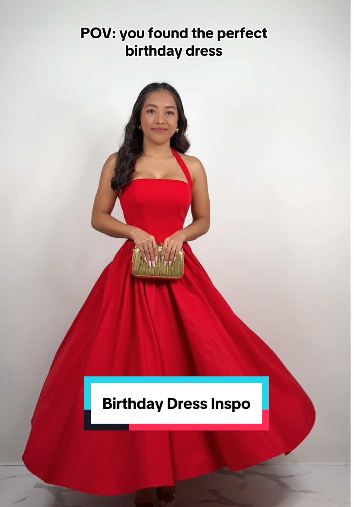 POV: you found the perfect birthday dress!❤️ Many color options!  #birthdaydress #birthdaydresses #birthdayoutfit #flowydress #reddress 