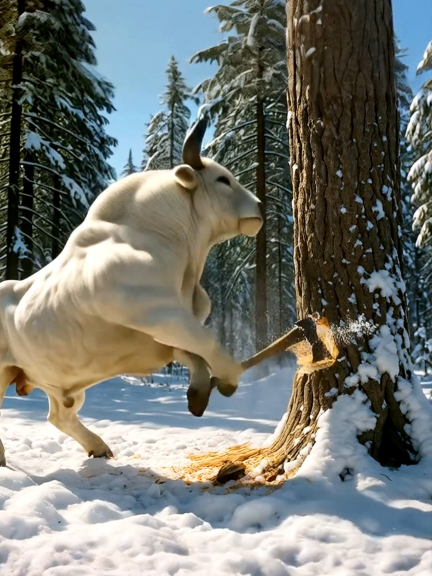 Amazing  cow hardworking video ! Woodcutting  #animals #woodworking #cow #woodcutting #natura