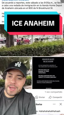 #greenscreen Alerta ICE 🚨 Se encuentra en Anaheim CA específicamente en Home Depot #homedepot #anaheim #disneyland #viral 