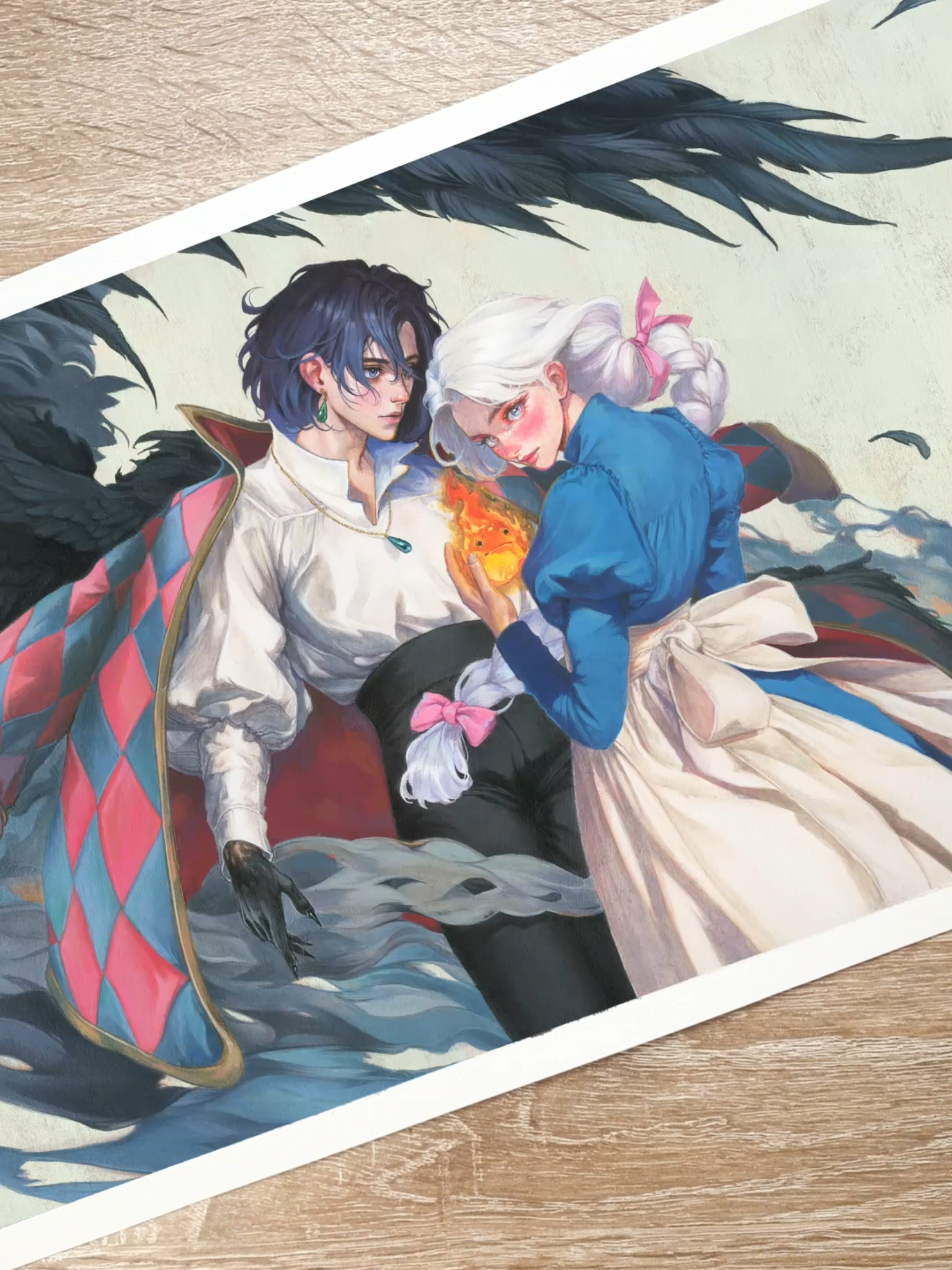 Prints available 🔥Join my Patreon and find out the painting process of all my works! #animeart #paintingeveryday #howlmovingcastle #studioghibliart #howlsmovingcastleart #howlpendragon #studioghiblifanart #drawdaily
