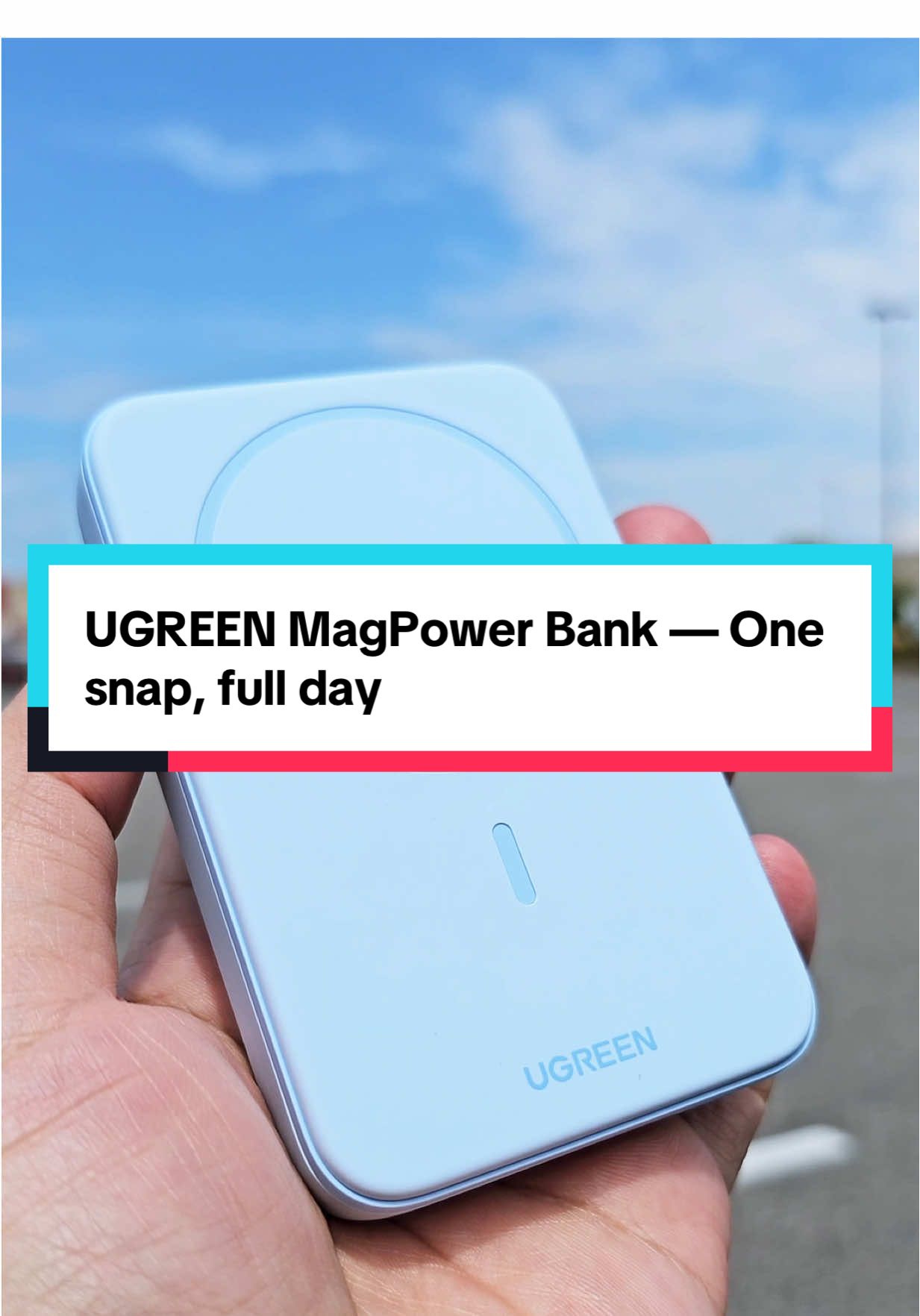 Snap on and charge instantly with this UGREEN magnetic wireless power bank. Ten-thousand milliamp-hour capacity, wireless fast charging, and twenty-watt wired boost in a slim, travel-ready body. Just snap and power up — anytime, anywhere. Tap the link below to grab yours now! #ugreen #wirelesscharging #magneticpowerbank #backtoschool #fyp 