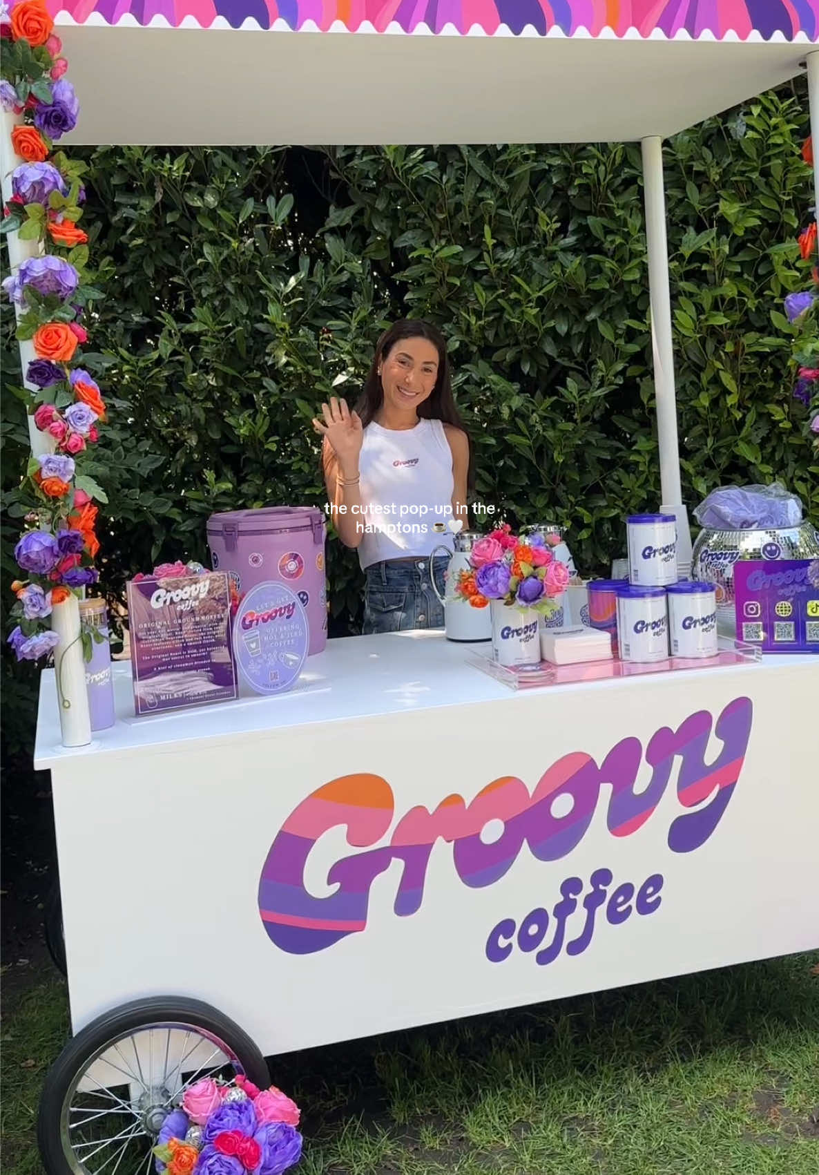 @GroovyCoffee in the hamptons!  💜☕️  the pop-up will be at the shoe inn warehouse sale tomorrow in amagansett!  #hamptons #popup 