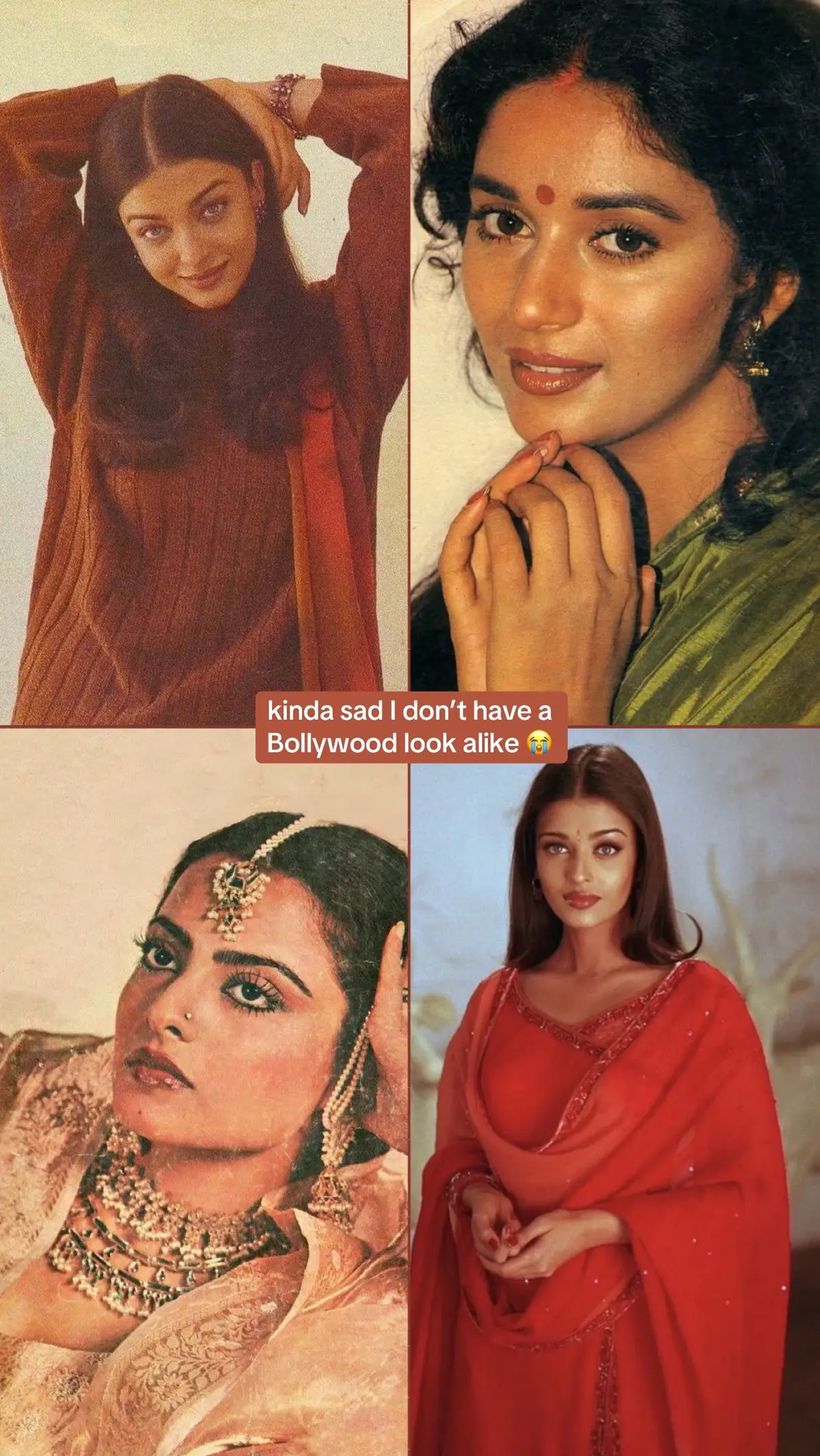 my mom literally looked like Rekha when she was younger and I’m just here #fyp #bollywood 
