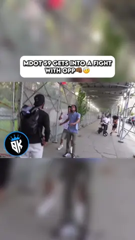Mdot 59 gets into a fight with opps😭‼️ #mdot59 #newyork #xyzcba #nycdrill #viral 
