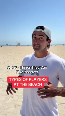 TYPES OF PLAYERS AT THE BEACH #football #foryou #fyp 