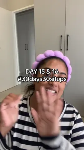DAY 15 & 16 🙈🤭 #30days30situps #30daycountdown #30daychallenge #30dayfitness #30dayfitnesschallenge     