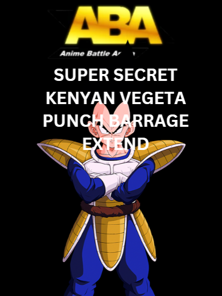 SUPER SECRET KENYAN VEGETA (saiyansaga) PUNCH BARRAGE EXTEND #aba #animebattlearena #vegeta #goku #dbz #dragonball #anime #animetiktok #mangas #robloxfyp #roblox #fyp #100to0 #lab || maybe landing this in ranked if it gets 15k views
