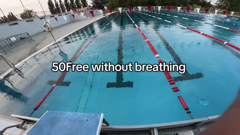 50 Freestyle without breathing #swimming #swimmer #swimtok #motivation #nobreathing 
