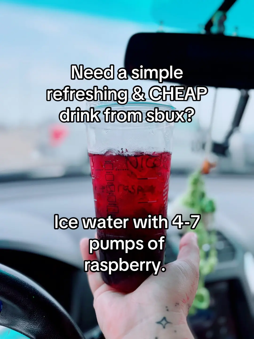 #fyp #starbucks #drink #waterraspberry #drinkhack 