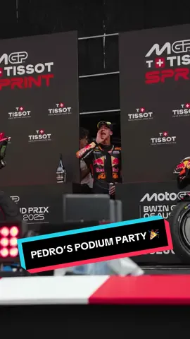 It’s always a party when Pedro’s on the podium! 😂 #MotoGP | #AustrianGP 