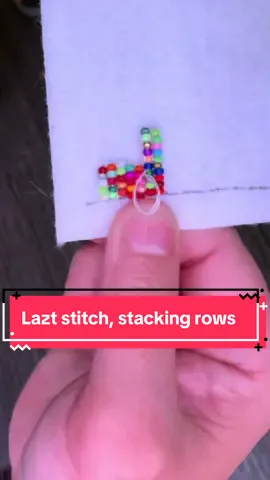 Lazy stitch, stacking rows 