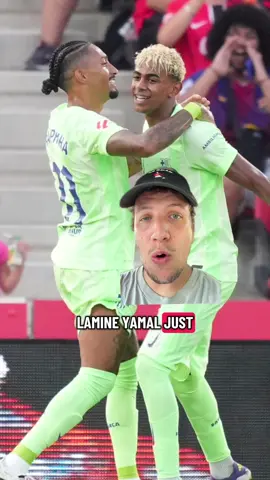 #greenscreen Lamine Yamal with 1 goal and 1 assist already in LaLiga! #lamineyamal #yamal #barca #barcelona
