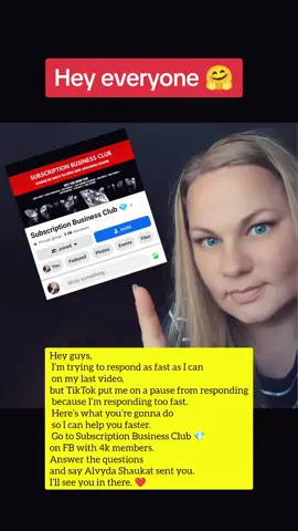 👉 Go to the FB group “ Subscription business Club 💎” (it has over 4k members) 👉 Answer the 3 questions ✅ Don’t forget to tick the box to agree to the group rules ✨ Mention I invited you - Alvyda Shaukat  🎥 Then just watch the videos inside — all the info is there! 💎 GROUP LINK IN MY BIO❤️ #sidehustleincome #sidehustleuk #sidehustletiktok #sidehustleonline #simplesidehustle 
